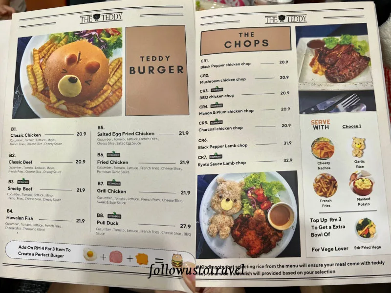 雪隆親子餐廳 The Teddy menu