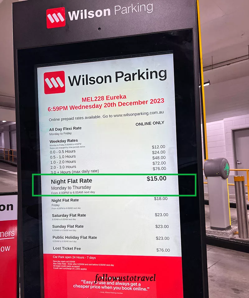 墨爾本景點Melbourne Skydeck墨爾本尤利卡觀景台Wilson Parking 停車場